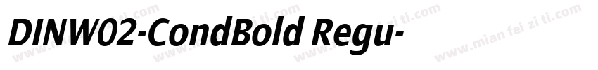 DINW02-CondBold Regu字体转换